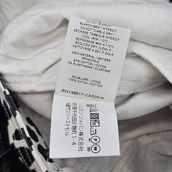 See By Chloe Leopard Print Crop Jean Black/White Women’s Size 34 U.S. 2 Mid Rise - Picture 6 of 12